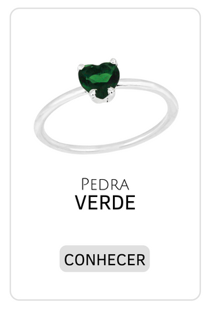 aneis pedra verde