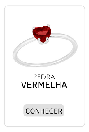 aneis pedra vermelha